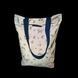 Reflective shopper bag Svitashka Butterfly on the button blue handles