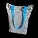 Reflective shopper bag Svitashka Butterfly on the button blue handles