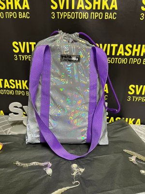 Светоотражающая сумка Svitashka Газета фиолетовые ручки 132 фото