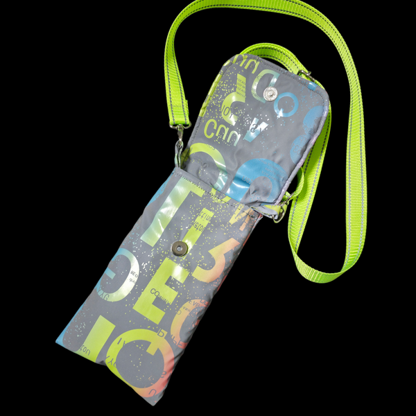 Svitashka reflective phone case bag &mdash; compact, stylish. Neon letters