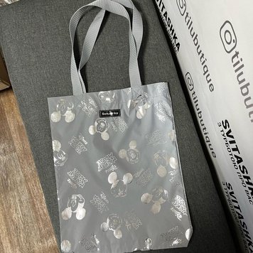 Svitashka Mickey reflective bag with gray handles on the button