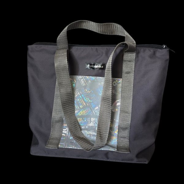 Svitashka Shopper Bag "Graphite" Twill. Reflective pockets. Double handles