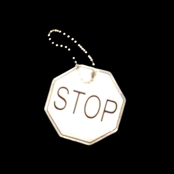 Брелок світловідбивний &laquo;STOP&raquo;, 5,3х5,3см Сірий 659 фото
