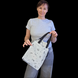 Svitashka Mini Reflective Shopper Black Stars on Ties with Black Handles