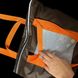 Svitashka XL Oxford shopper with reflective elements. Brown with orange handles