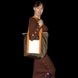 Svitashka XL Oxford shopper with reflective elements. Brown with orange handles