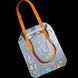 Reflective Shopper Bag Svitashka Print Newspaper Orange Handles Reflective Bag