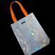 Reflective Shopper Bag Svitashka Print Newspaper Orange Handles Reflective Bag
