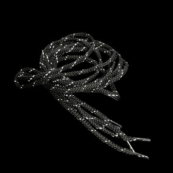 Reflective shoelaces 150 cm. Black