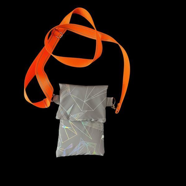 Handbag phone case with reflective abstraction Svitashka with removable strap