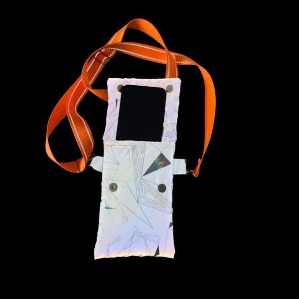 Handbag phone case with reflective abstraction Svitashka with removable strap