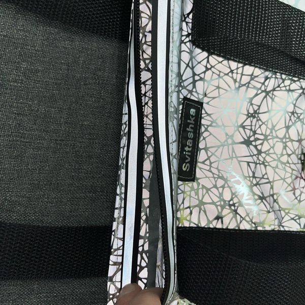 Світловідбиваюча сумка шопер Світашка Павутинка на змійці з кишенями 144 фото