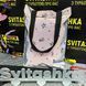 Reflective shopper bag Svitashka Black stars black handles on the button
