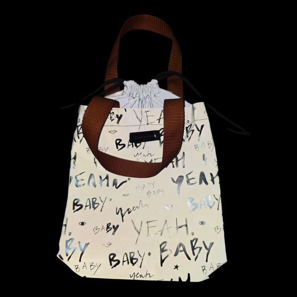 Svitashka Mini Baby Reflective Drawstring Shopper with Orange Handles