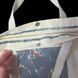 Cotton handbag Svitashka with reflective pockets Abstraction, compact, short handles 28 cm, 30&times;38&times;10 cm