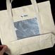 Cotton handbag Svitashka with reflective pockets Abstraction, compact, short handles 28 cm, 30&times;38&times;10 cm