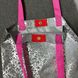 Svitashka reflective shopper bag Web on the button pink handles